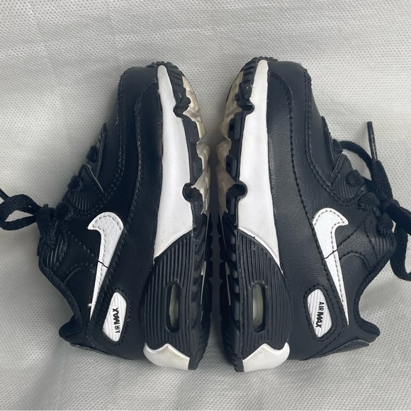Nike Air Max 90 LTR Sneaker Shoe Toddler Size US 5C EU 21 Black White CD6868-010 - Picture 10 of 14